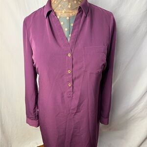 The Limited Plum Long-Sleeve Tunic